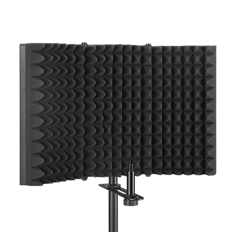 RODD GY303 Foldable Adjustable Studio Recording Microphone Isolator Panel (Black)