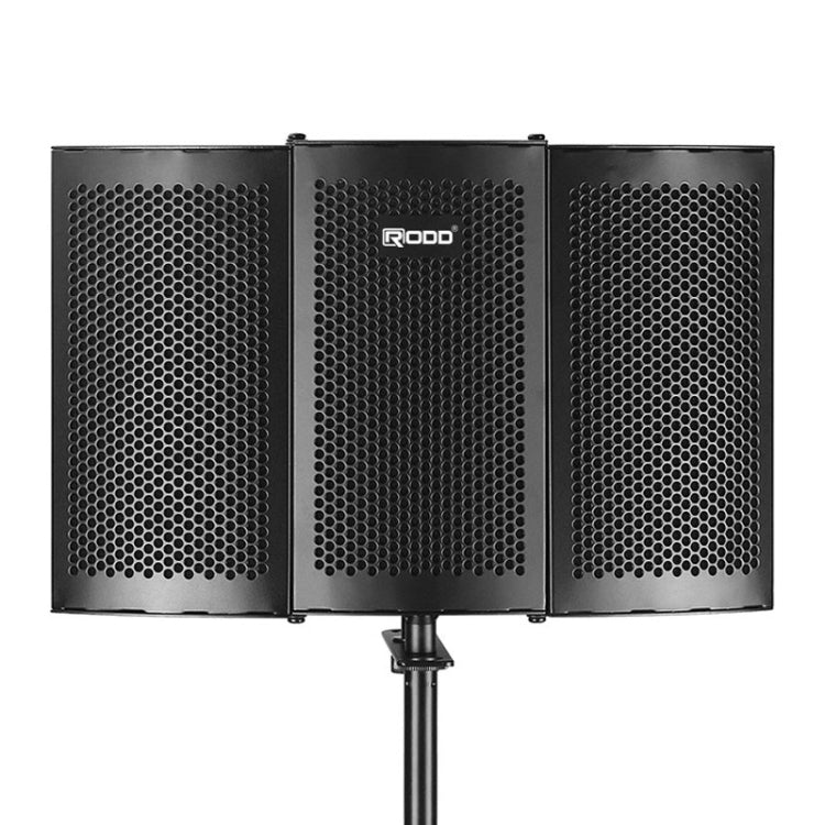 RODD GY303 Foldable Adjustable Studio Recording Microphone Isolator Panel (Black)