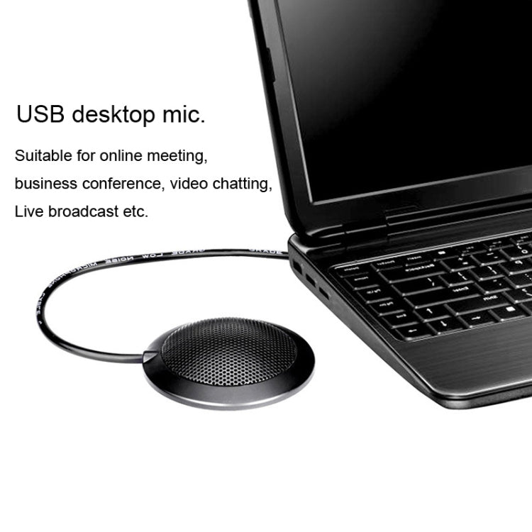 RODD USB Plug Desktop Microphone Omnidirectional Condenser Microphone, Compatible with PC / Mac for Live Broadcast Show, KTV, etc.(Silver)