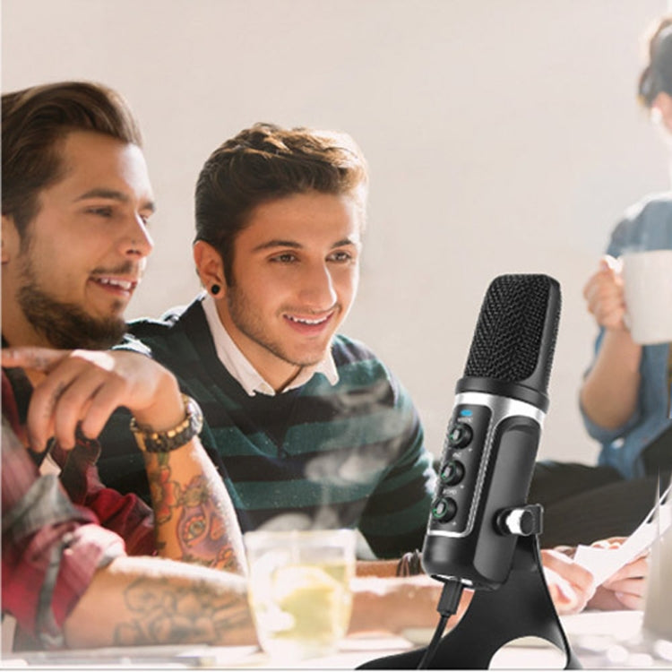 RODD Warrior USB ECHO Sound Recording Condenser Microphone with Holder, Compatible with PC / Mac for Live Broadcast Show, KTV, etc.(Blue)