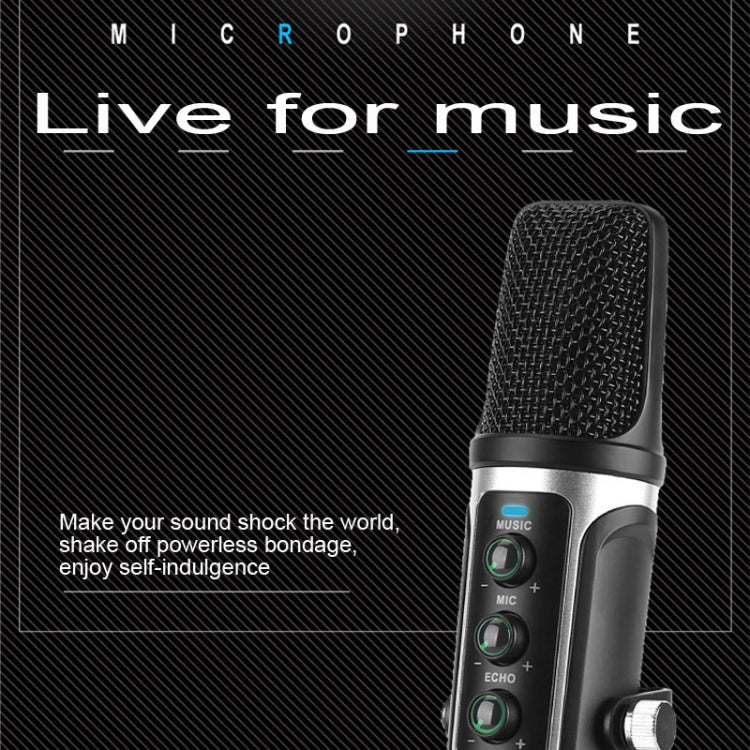 RODD Warrior USB ECHO Sound Recording Condenser Microphone with Holder, Compatible with PC / Mac for Live Broadcast Show, KTV, etc.(Blue)