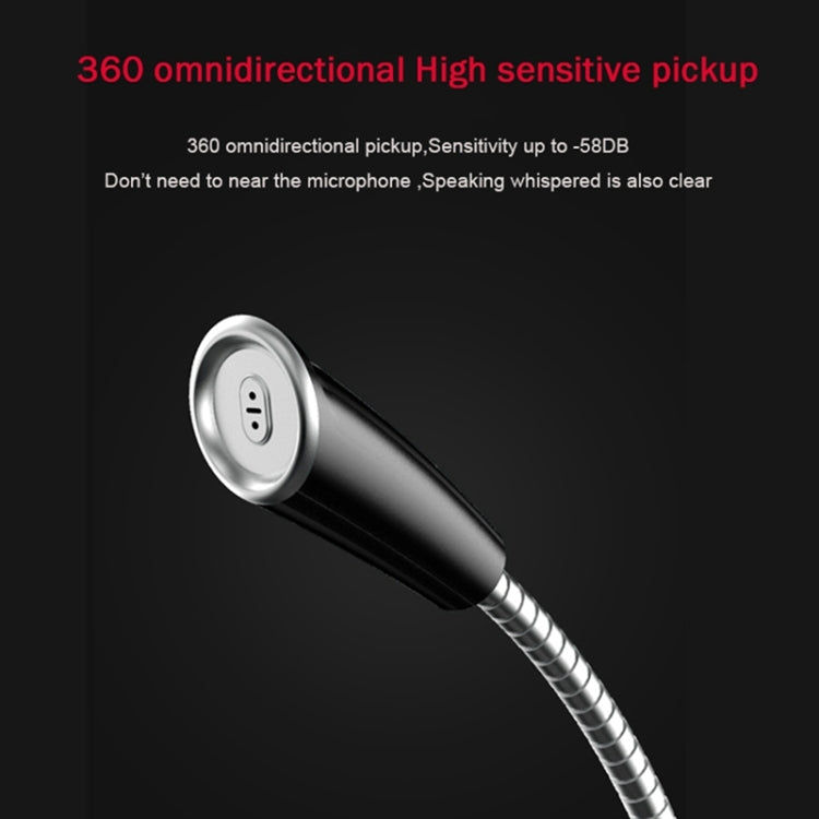 BK Desktop Gooseneck Adjustable 3.5mm Plug Wired Omnidirectional Mic Audio Microphone, Compatible with PC / Mac for Live Broadcast, Show, KTV, Online Chatting, etc.
