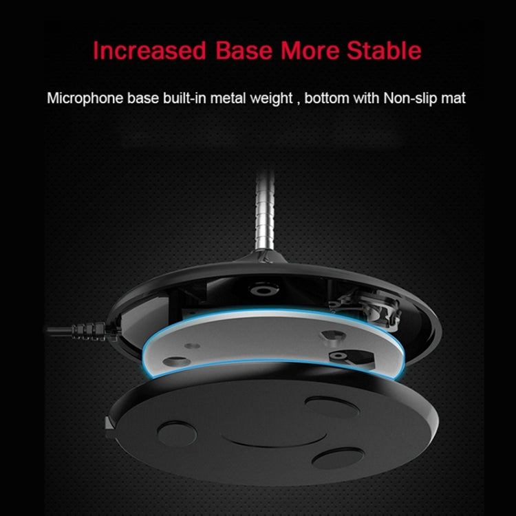 BK Desktop Gooseneck Adjustable 3.5mm Plug Wired Omnidirectional Mic Audio Microphone, Compatible with PC / Mac for Live Broadcast, Show, KTV, Online Chatting, etc.