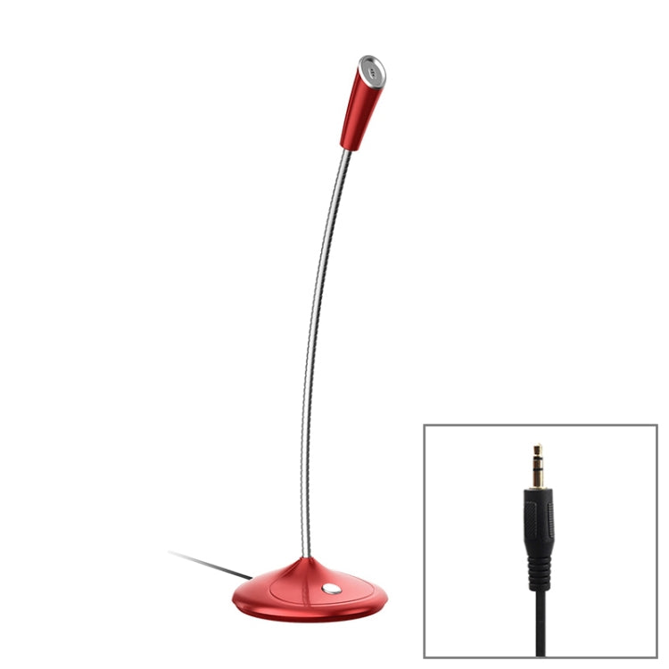 BK Desktop Gooseneck Adjustable 3.5mm Plug Wired Omnidirectional Mic Audio Microphone, Compatible with PC / Mac for Live Broadcast, Show, KTV, Online Chatting, etc.