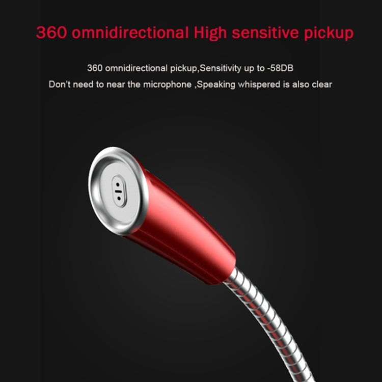 BK Desktop Gooseneck Adjustable 3.5mm Plug Wired Omnidirectional Mic Audio Microphone, Compatible with PC / Mac for Live Broadcast, Show, KTV, Online Chatting, etc.