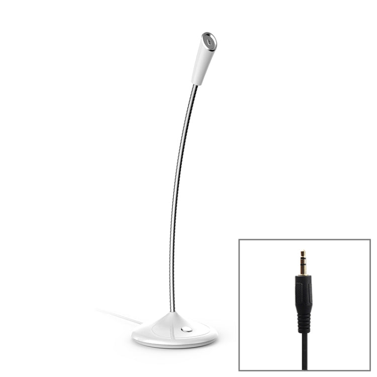 BK Desktop Gooseneck Adjustable 3.5mm Plug Wired Omnidirectional Mic Audio Microphone, Compatible with PC / Mac for Live Broadcast, Show, KTV, Online Chatting, etc.