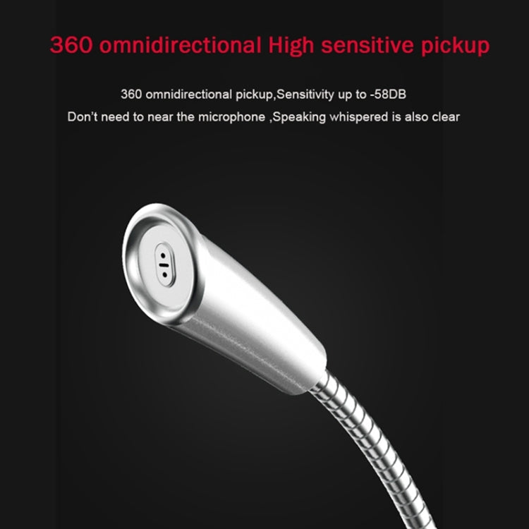BK Desktop Gooseneck Adjustable 3.5mm Plug Wired Omnidirectional Mic Audio Microphone, Compatible with PC / Mac for Live Broadcast, Show, KTV, Online Chatting, etc.