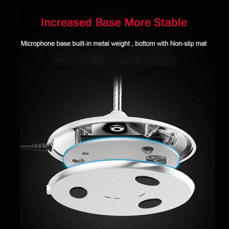 BK Desktop Gooseneck Adjustable 3.5mm Plug Wired Omnidirectional Mic Audio Microphone, Compatible with PC / Mac for Live Broadcast, Show, KTV, Online Chatting, etc.