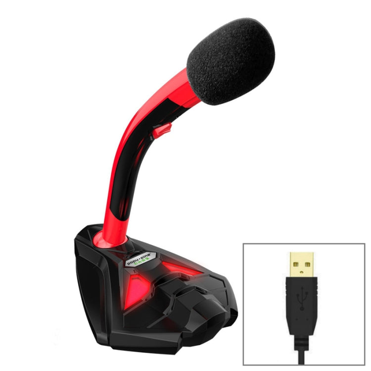 K1 Desktop Omnidirectional USB Wired Mic Condenser Microphone with Phone Holder, Compatible with PC / Mac for Live Broadcast, Show, KTV, etc
