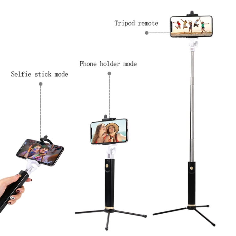 K08 Portable Foldable Wireless Bluetooth Shutter Remote Selfie Stick