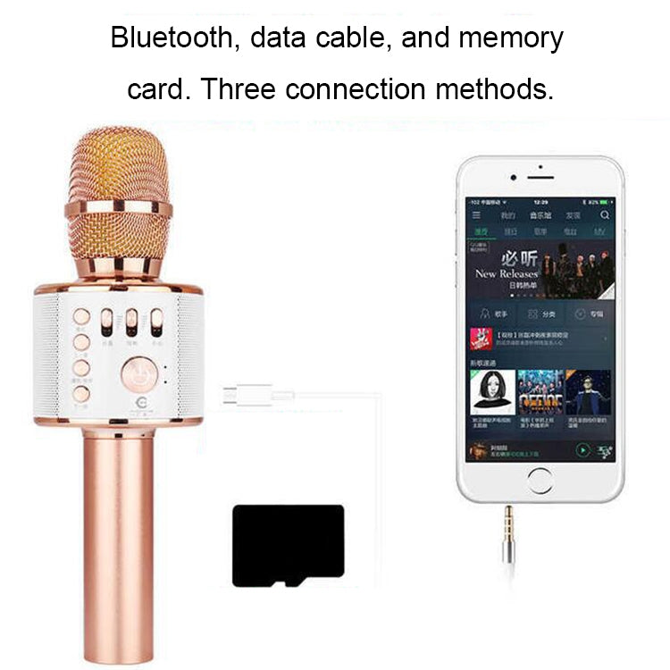 GK38 Live Karaoke Microphone Wireless Bluetooth Microphone, Support TF Card