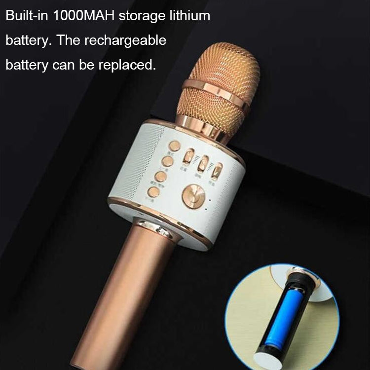 GK38 Live Karaoke Microphone Wireless Bluetooth Microphone, Support TF Card