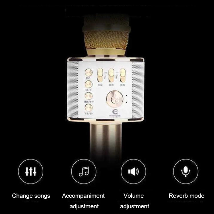 GK38 Live Karaoke Microphone Wireless Bluetooth Microphone, Support TF Card