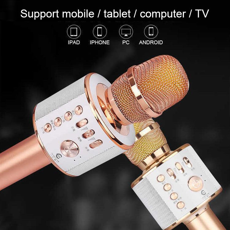 GK38 Live Karaoke Microphone Wireless Bluetooth Microphone, Support TF Card