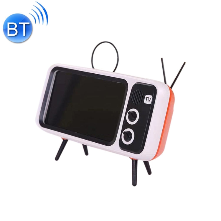 PTH-800 3W Retro TV Modeling Wireless Bluetooth Speaker with Mobile Phone Holder & Radio Function, Support Card & Call