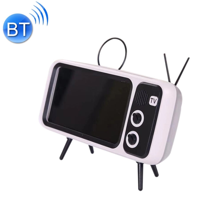 PTH-800 3W Retro TV Modeling Wireless Bluetooth Speaker with Mobile Phone Holder & Radio Function, Support Card & Call