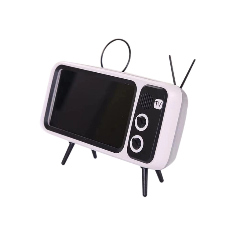 PTH-800 3W Retro TV Modeling Wireless Bluetooth Speaker with Mobile Phone Holder & Radio Function, Support Card & Call