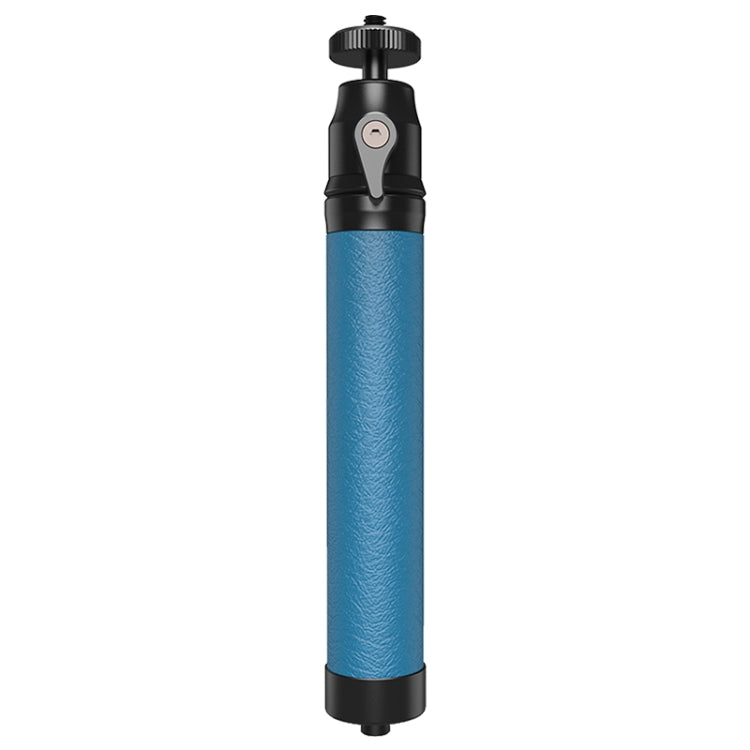 Original Xiaomi Youpin SEABIRD Retractable Leather Handle Aviation Aluminum Alloy 4K Sports Camera Selfie Stick with Rubber Hand Strap(Blue)