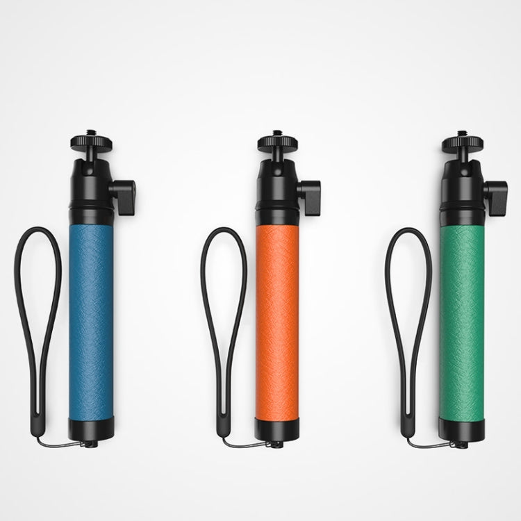 Original Xiaomi Youpin SEABIRD Retractable Leather Handle Aviation Aluminum Alloy 4K Sports Camera Selfie Stick with Rubber Hand Strap(Blue)