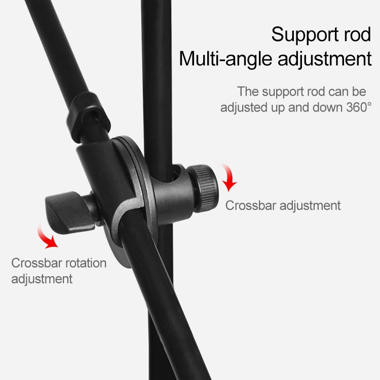 Desktop Mobile Phone Overhead Bracket Photography Micro-Course Video Recording Live Broadcasting Tripod,Single-camera Setup + Light Supplementary Lamp