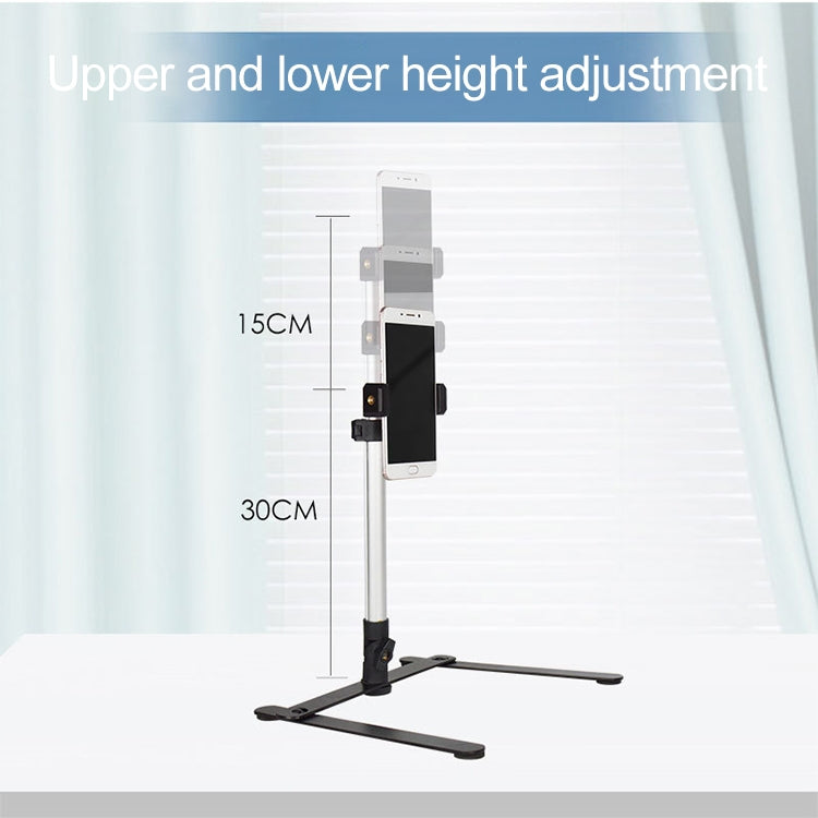 Multifunctional Adjustable 360 Degrees Rotation Photography Calligraphy Live Broadcasting Video Recording Mobile Phone Overhead Bracket with Bluetooth Remote Control
