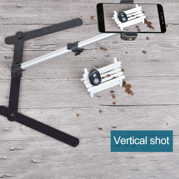 Multifunctional Adjustable 360 Degrees Rotation Photography Calligraphy Live Broadcasting Video Recording Mobile Phone Overhead Bracket with Bluetooth Remote Control