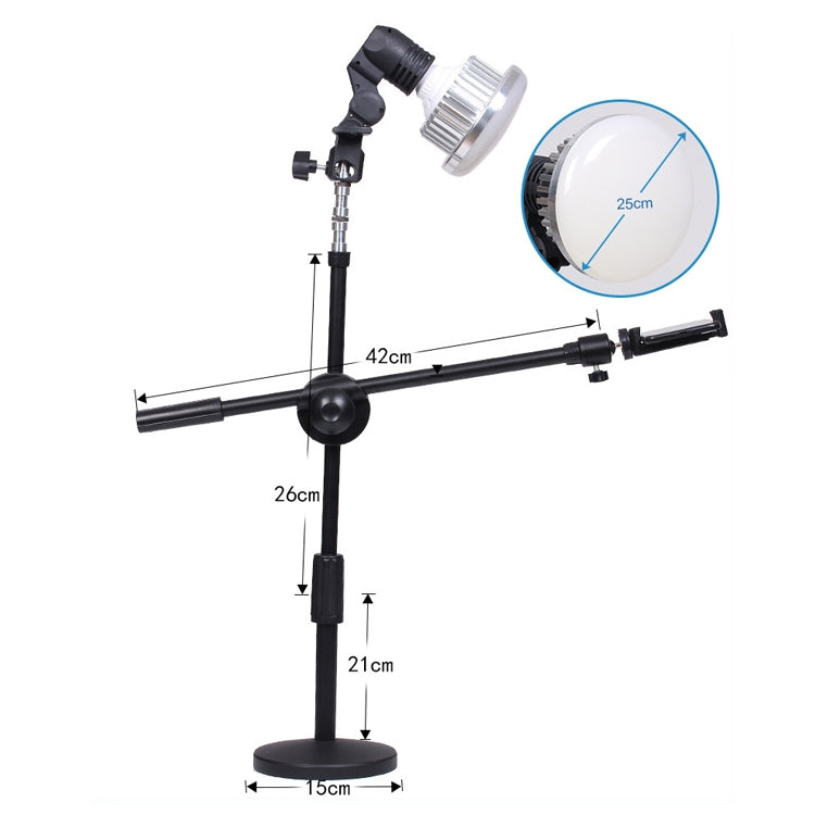 Tricolor Light Supplement Photography Micro-Course Video Recording Mobile Phone Overhead Bracket