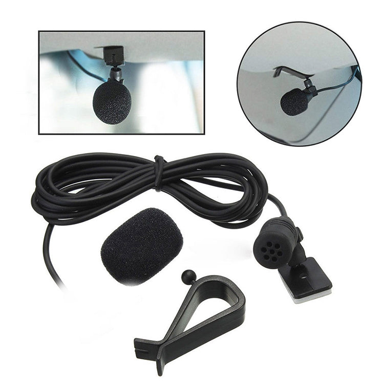 ZJ015MR Mono 2.5mm Straight Plug Car Navigation DVD External Paste Microphone, Length: 3m