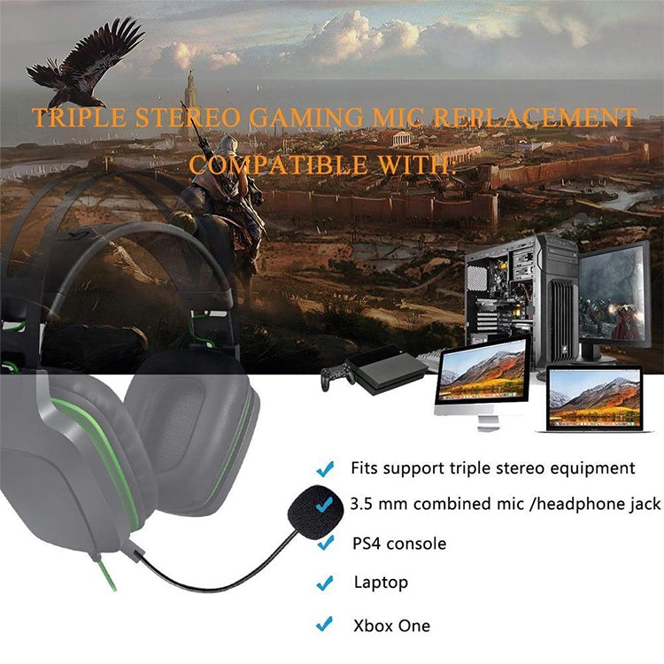 ZJ033MR-03 19cm Stereo 3.5mm Straight Plug Gaming Headset Sound Card Live Microphone