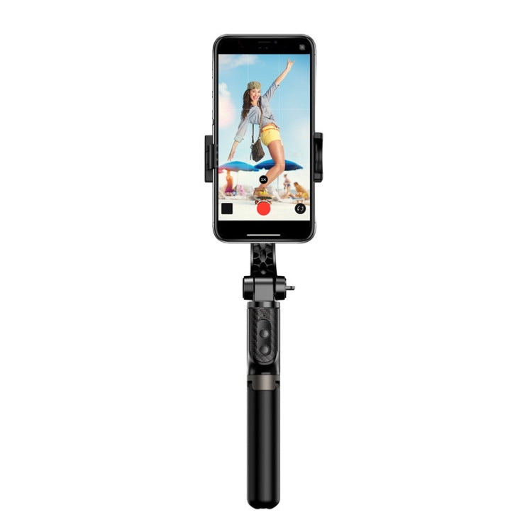 H202 Handheld Gimbal Stabilizer Foldable 3 in 1 Bluetooth Remote Selfie Stick Tripod Stand for Smart Phone, Dual-Key Control