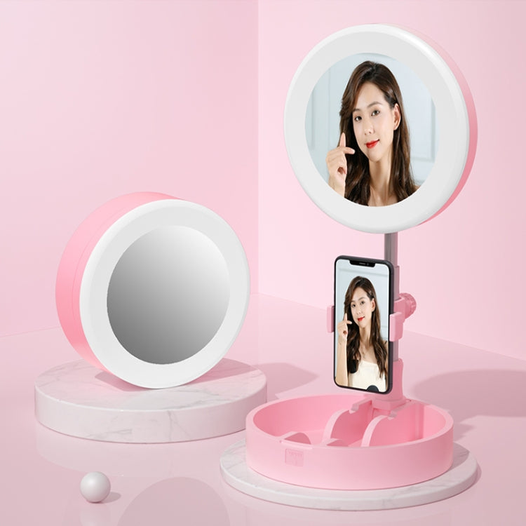 G6 Multi-function Live Broadcast All-in-one Ring Beauty Fill Light Mobile Phone Holder (Pink)
