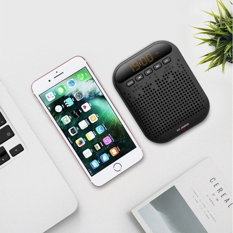 ASiNG S1019 10W Multi-function Portable Little Bee Voice Amplifier Speaker with Wired Microphone & 2 inch Display Screen for Teacher / Tourist Guide, Support TF Card & U Disk & Audio Input Function