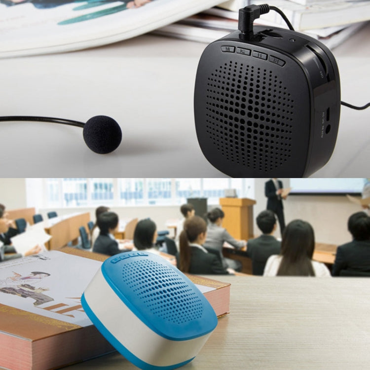ASiNG S1015 5W Multi-function Portable Little Bee Voice Amplifier Speaker with Wired Microphone for Teacher / Tourist Guide, Support TF Card & Audio Input Function(Black)