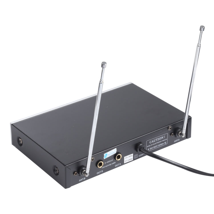 P-Sound PS-3310 VHF Professional Wireless Microphone System with 2 Handheld Microphone, 1 to 2, CN Plug