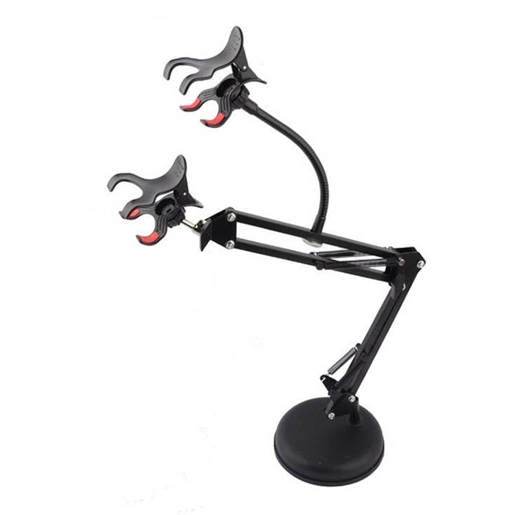360 Degree Rotating Universal Cantilever Dual Mobile Phone Disc Desktop Stand