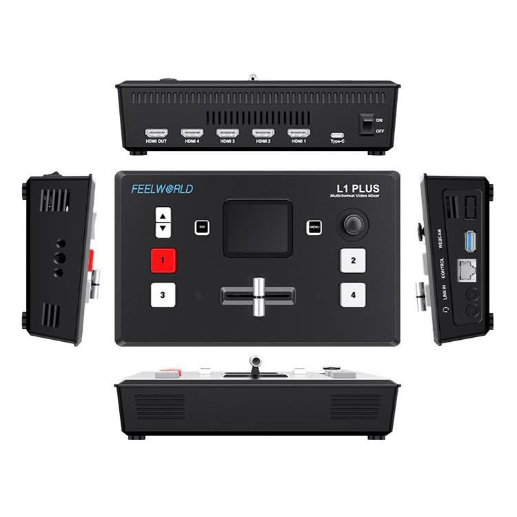 FEELWORLD L1 PLUS Multi-camera Video Mixer Switcher Touch Screen PTZ Control USB3.0 Fast Streaming Switcher