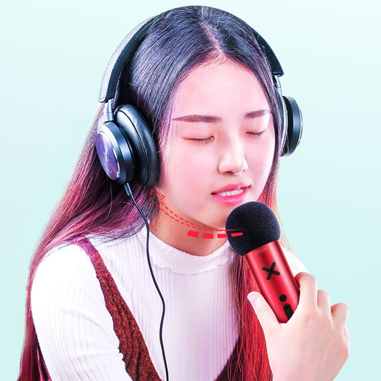 JR-K1 Live Broadcast Capacitive High Sensitive Wired Microphone with Interesting Accents, Compatible with PC / Mac for Live Broadcast Show, KTV, etc.