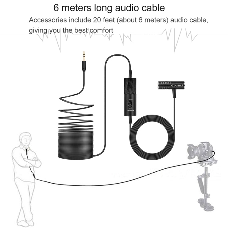 Yanmai R933S Professional Clip-On 3.5mm Plug Lavalier Omni-directional Broadcast Condenser Microphone, For Live Broadcast, Show, KTV, etc