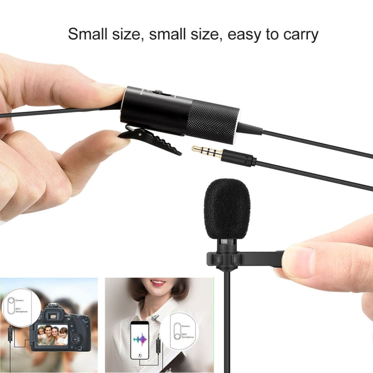 Yanmai R955S Professional Clip-on Lapel Mic Lavalier Omni-directional Condenser Microphone, For Live Broadcast, Show, KTV, etc