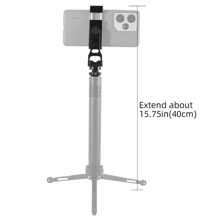 BEXIN PH-01 Desktop Live Broadcast Bracket 360 Phone Clamp Dual Cold Shoes Mount  - Black