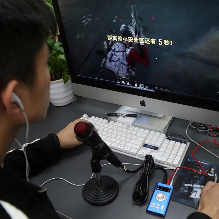 RK-C19 Live Broadcast Audio Headset Microphone Webcast Entertainment Streamer Sound Card for Phone, Computer PC