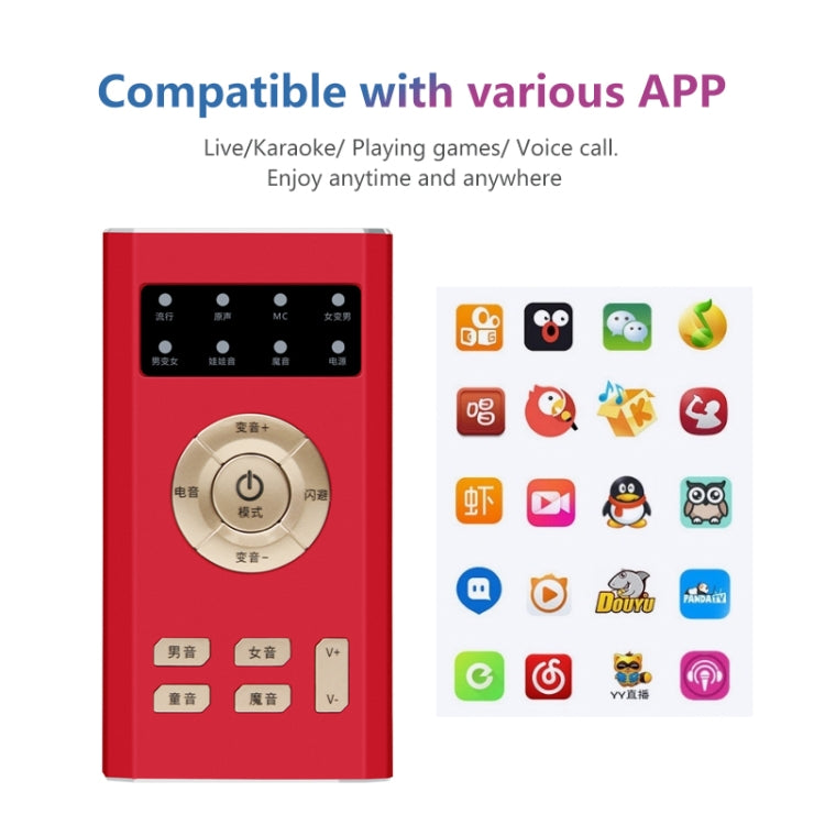 RK-C19 Live Broadcast Audio Headset Microphone Webcast Entertainment Streamer Sound Card for Phone, Computer PC