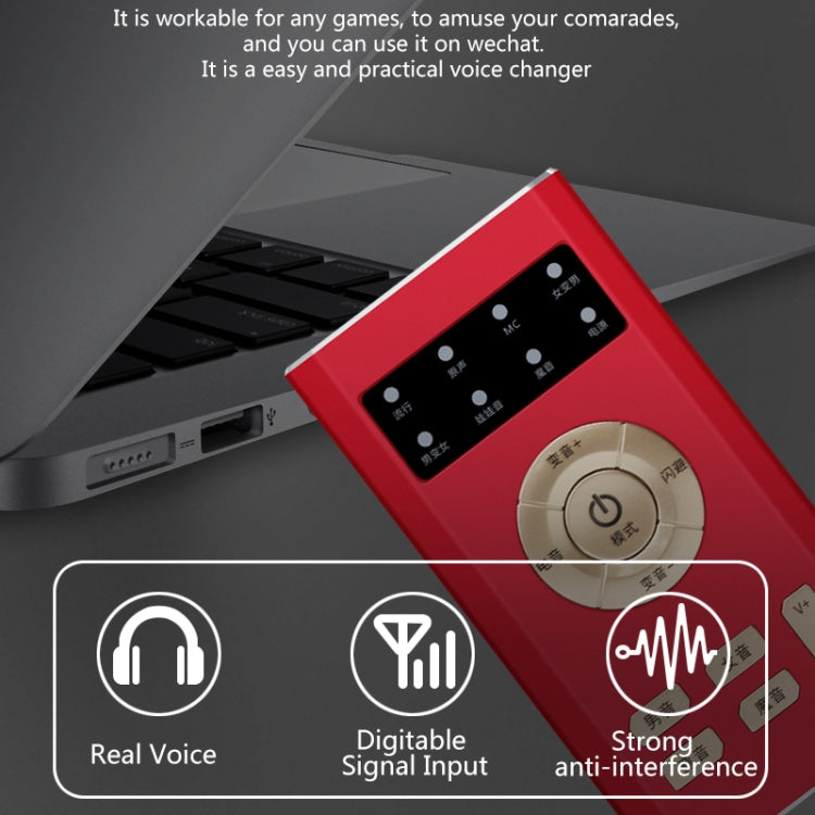 RK-C19 Live Broadcast Audio Headset Microphone Webcast Entertainment Streamer Sound Card for Phone, Computer PC