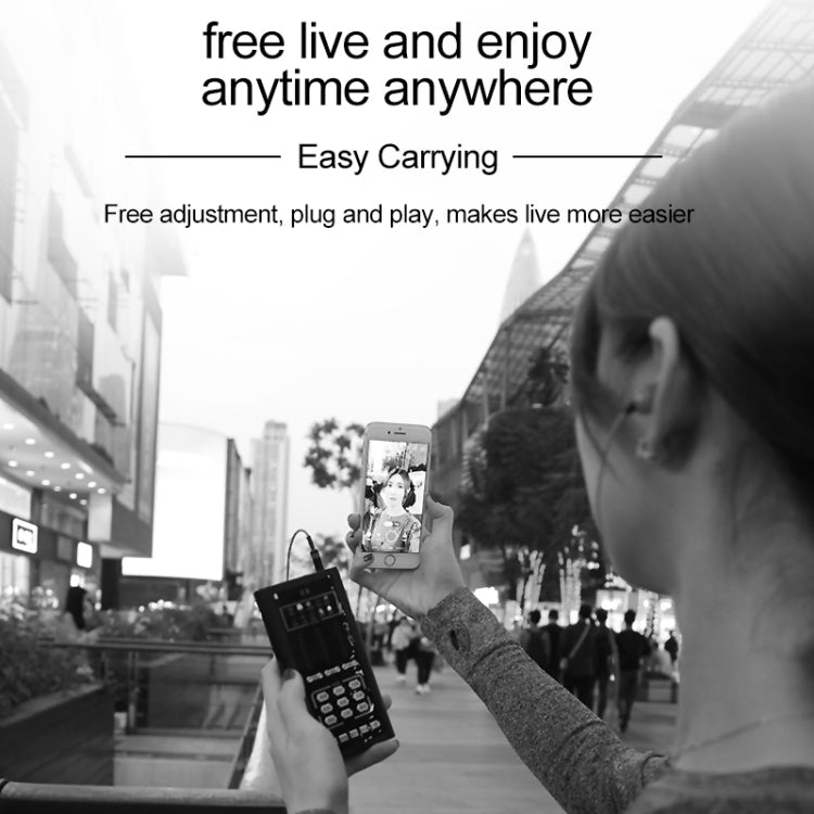 RK-C20 Bluetooth Live Broadcast Audio Headset Microphone Webcast Entertainment Streamer Sound Card for Phone, Computer PC (Red)