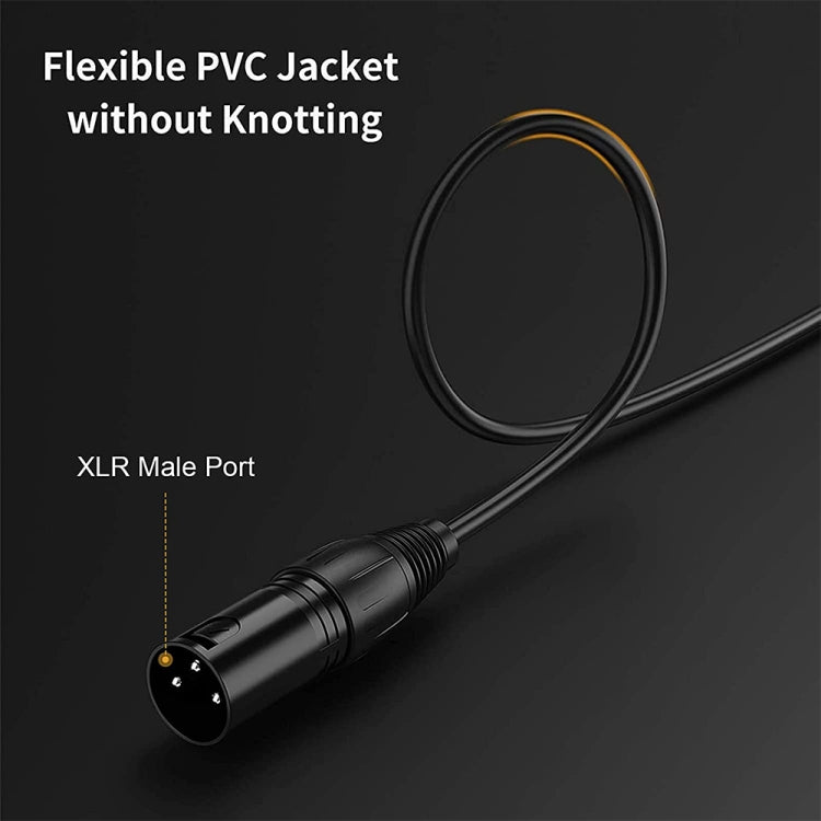 351930 3.5mm Male to XLR Male Microphone Audio Cord, Length: 3m