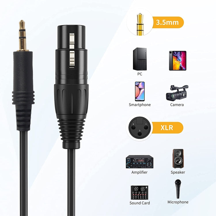 352030 3.5mm Male to XLR Female Microphone Audio Cord, Length: 3m