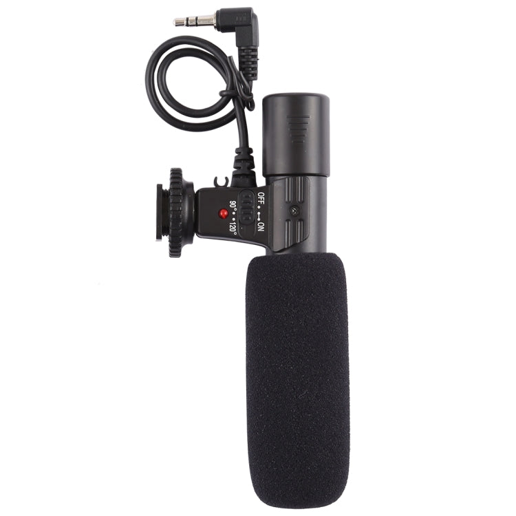 MIC-01-00L 30-18000Hz Rate Sound Clear Stereo Microphone for DSLR / Video Camera / DV / Computer / Projector / Recorder, Cable Length: 28cm