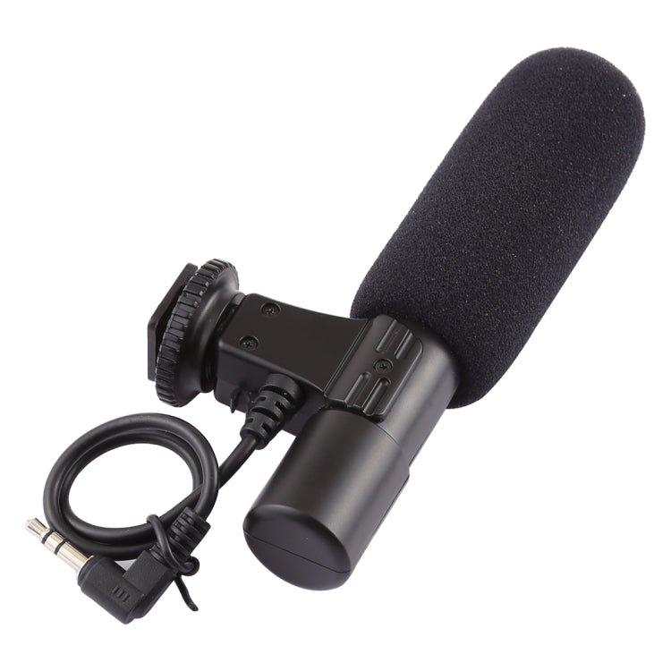 MIC-01-00L 30-18000Hz Rate Sound Clear Stereo Microphone for DSLR / Video Camera / DV / Computer / Projector / Recorder, Cable Length: 28cm