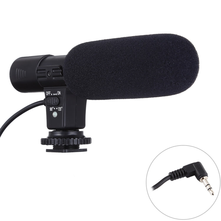 MIC-03 30-18000Hz Rate Sound Clear Stereo Microphone for DSLR / Video Camera / DV / Computer / Projector / Recorder, Cable Length: 28cm