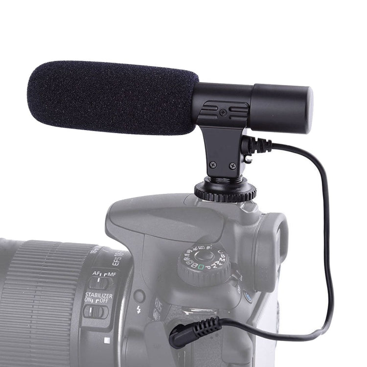 MIC-03 30-18000Hz Rate Sound Clear Stereo Microphone for DSLR / Video Camera / DV / Computer / Projector / Recorder, Cable Length: 28cm